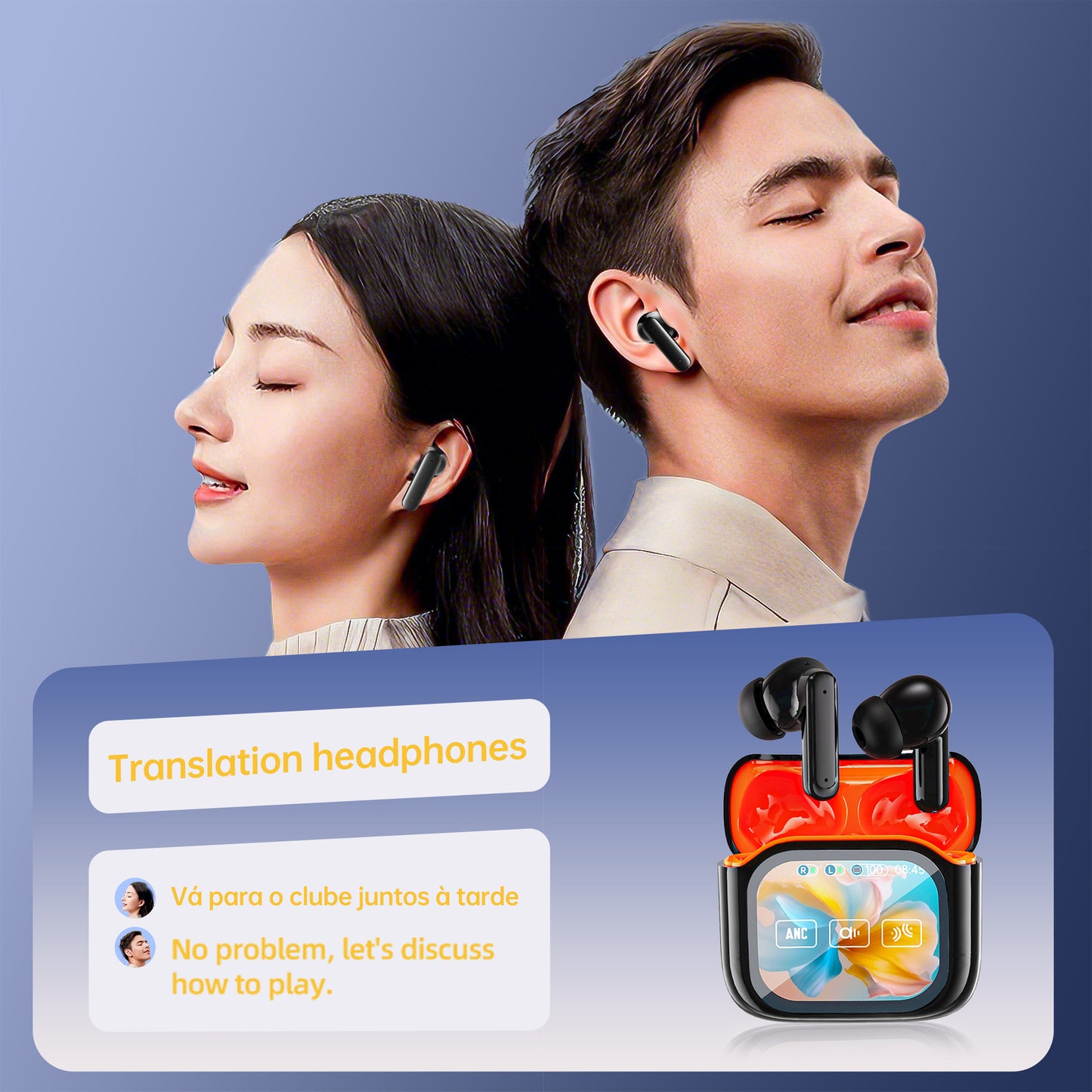 🎧 Kompakta hörlurar med pekskärm | Julrea 50% rabatt | Kristallklart ljud och brusisolering | Perfekt bärbar ljudpresent 🎄✨