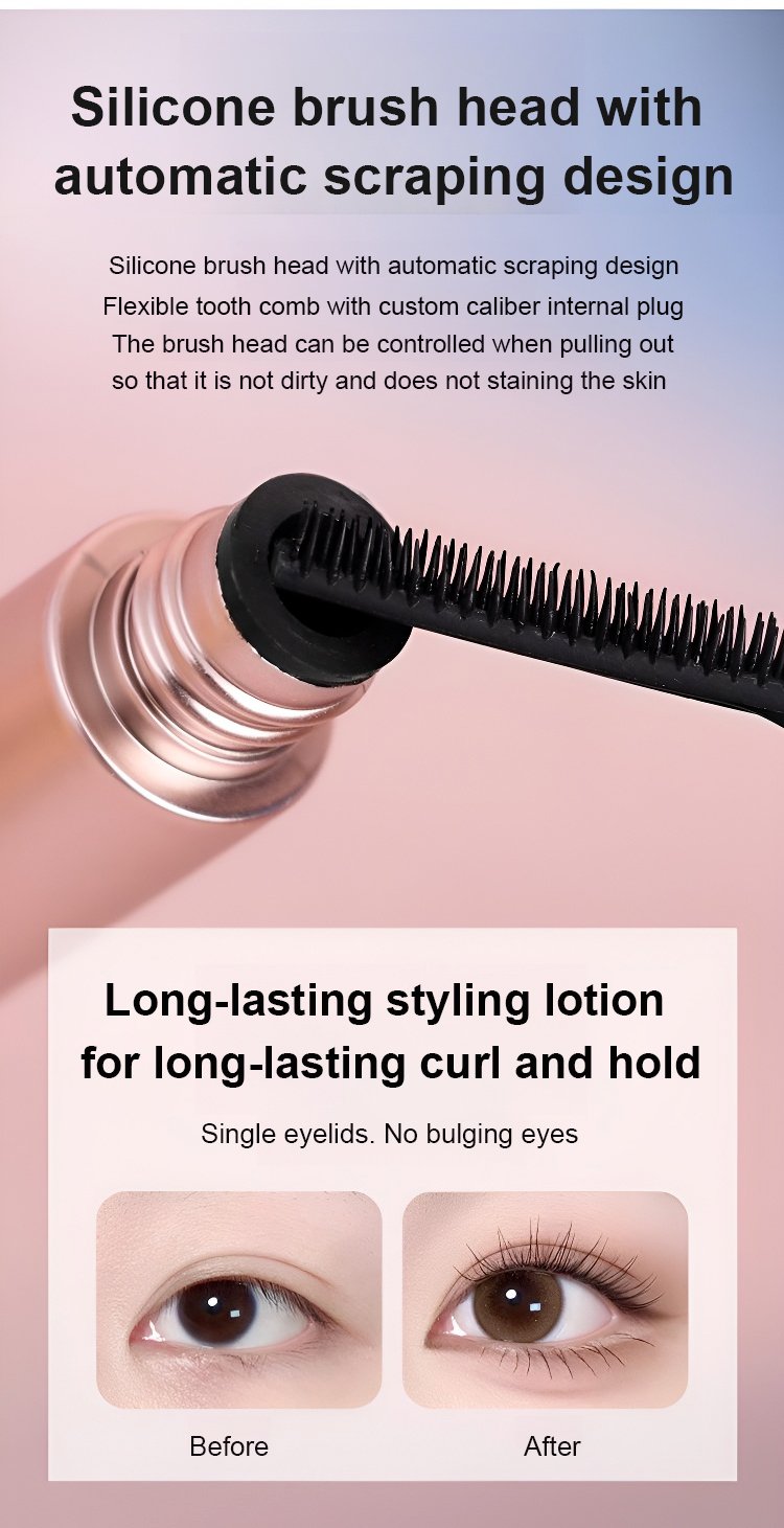 ✨Vattentät och kladdfri ögonfransmask🌟Länger och böjer ögonen omedelbart med långvarig effekt för dramatiska ögon👁️