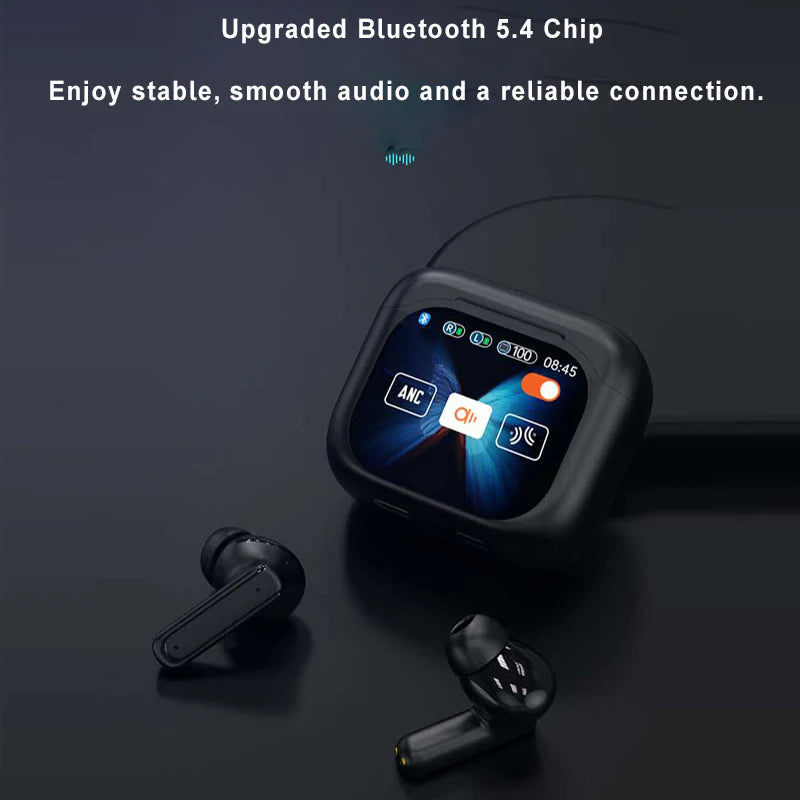 🎧 Kompakta hörlurar med pekskärm | Julrea 50% rabatt | Kristallklart ljud och brusisolering | Perfekt bärbar ljudpresent 🎄✨