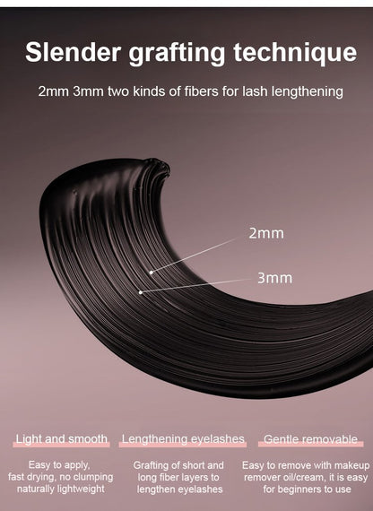 ✨Vattentät och kladdfri ögonfransmask🌟Länger och böjer ögonen omedelbart med långvarig effekt för dramatiska ögon👁️