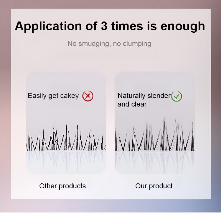 ✨Vattentät och kladdfri ögonfransmask🌟Länger och böjer ögonen omedelbart med långvarig effekt för dramatiska ögon👁️